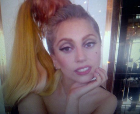 Lady Gaga posting on Twitter.