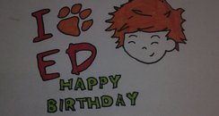 ed sheeran birthday card