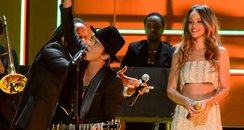Rihanna and Bruno Mars live at the 2013 Grammy Awa