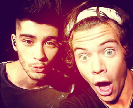 Harry Styles And Zayn Malik Pose During Promo Duties For