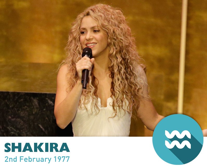 Shakira - 2nd February 1977 - Celebrity Birthdays This Month: Aquarius