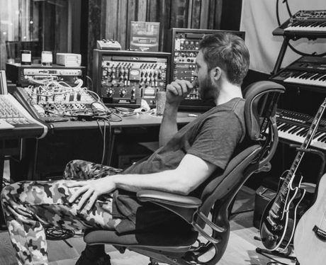 Back in the studio! Calvin Harris gives some top secret new music a