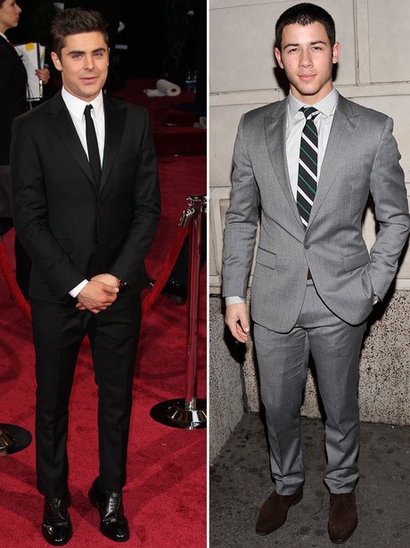 Suited and booted... both Nick and Zac look hot, hot, HOT! - Zac Efron ...